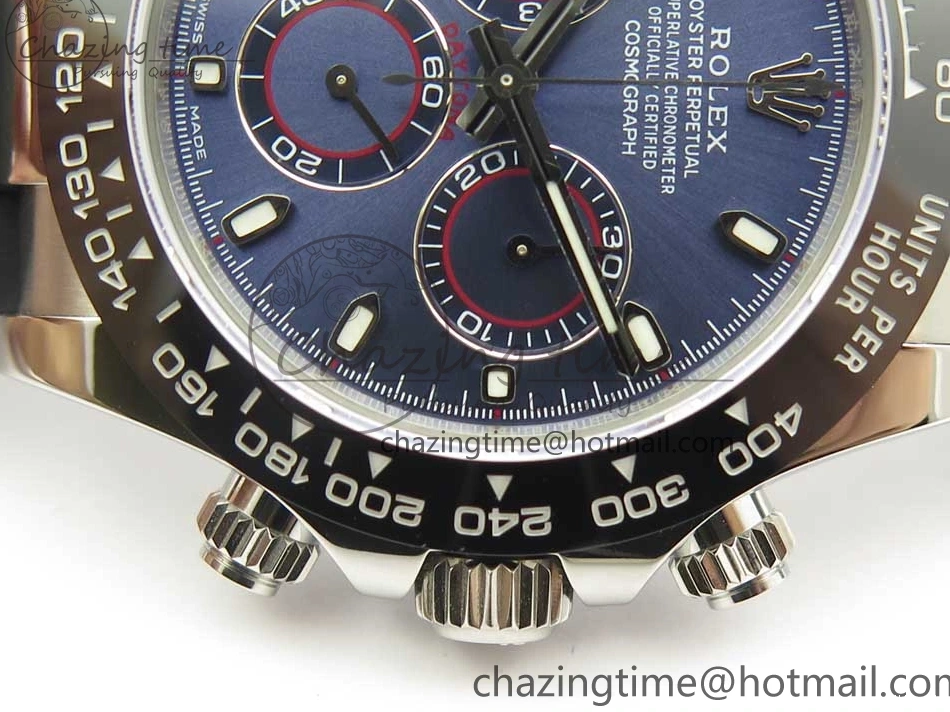 Daytona SS 1:1 Edition Noob Strap Black Best Rubber (Free SA4130 on Dial 904L Blue Extra Case Strap) 116519 0411